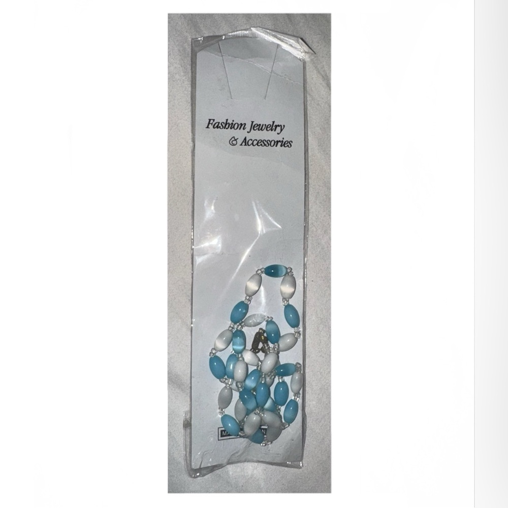 Blue and White Necklace